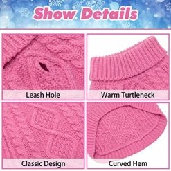 Mia's Pet Supply Turtleneck Knitted Dog Sweater Apparel