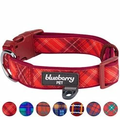 Mia's Pet Supply Blueberry Style Designer Padded Adjustable Dog Collar