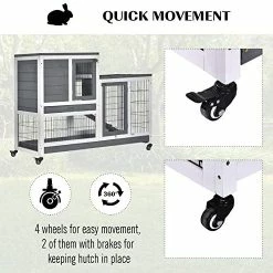 Discount โ Mia's Pet Supply PawHut Wooden Indoor Rabbit Hutch Elevated Cage Habitat Rabbit Houses & Accessories ๐ 14 Mia's Pet Supply PawHut Wooden Indoor Rabbit Hutch Elevated Cage Habitat Rabbit Houses & Accessories