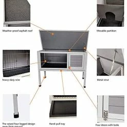 Mia's Pet Supply Rabbit Houses & Accessories Rabbit Hutch 48