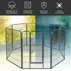 Brand new 👏 Mia's Pet Supply Giantex 24/32/40/48 Inch 🐕 Dog Playpen With Door, 16/8 Panel Pet Playpen ⭐ 14 Mia's Pet Supply Giantex 24/32/40/48 Inch Dog Playpen With Door, 16/8 Panel Pet Playpen