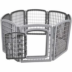 Mia's Pet Supply Plastic Pet Pen Fence Enclosure With Gate - Houses, Pens & Crates