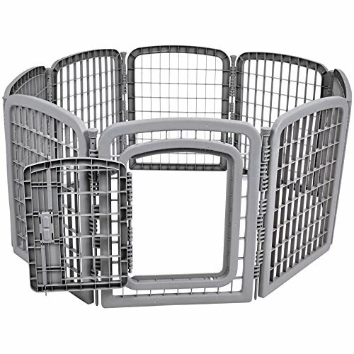 Deals ⭐ Mia's Pet Supply Plastic Pet Pen Fence Enclosure With Gate - Houses, Pens & Crates 🥰 2 Mia's Pet Supply Plastic Pet Pen Fence Enclosure With Gate - Houses, Pens & Crates