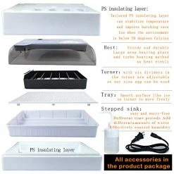 Promo 🎁 Mia's Pet Supply Egg Incubators With Automatic Egg Turning Turner For Hatching Turkey Goose Quail 🎁 15 Mia's Pet Supply Egg Incubators With Automatic Egg Turning Turner For Hatching Turkey Goose Quail