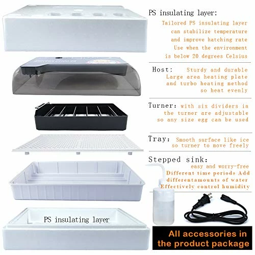 Promo 🎁 Mia's Pet Supply Egg Incubators With Automatic Egg Turning Turner For Hatching Turkey Goose Quail 🎁 8 Mia's Pet Supply Egg Incubators With Automatic Egg Turning Turner For Hatching Turkey Goose Quail