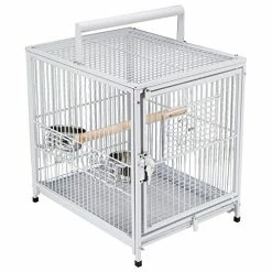 Mia's Pet Supply Aviary & Perches Heavy Duty Wrought Iron Travel Bird Cage Carrier