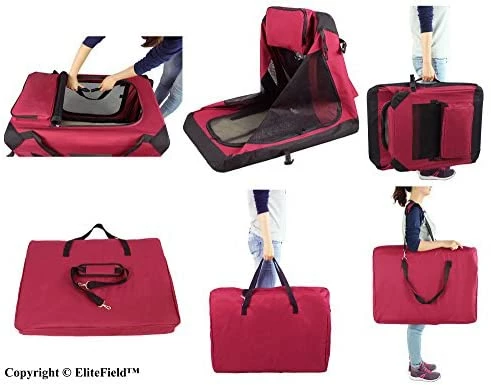 Buy 😉 Mia's Pet Supply EliteField 3-Door Folding Soft 🦮 Dog Crate, Indoor & Outdoor Pet Home Travel 🔔 5 Mia's Pet Supply EliteField 3-Door Folding Soft Dog Crate, Indoor & Outdoor Pet Home Travel