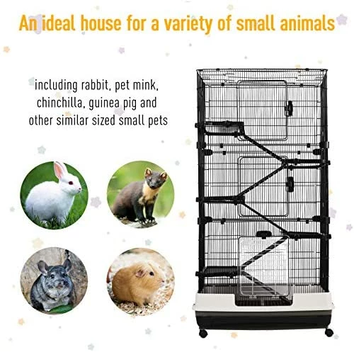 New โ Mia's Pet Supply Rabbit Houses & Accessories PawHut 6-Tier Tall Rabbit Cage For Hamsters, Chinchillas, & Gerbils ๐ฅฐ 3 Mia's Pet Supply Rabbit Houses & Accessories PawHut 6-Tier Tall Rabbit Cage For Hamsters, Chinchillas, & Gerbils