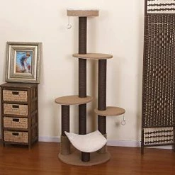 Mia's Pet Supply Cat Toys PetPals Clement - Fleece Multi-Level Cat Tree