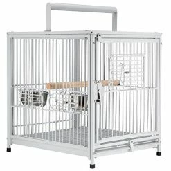 Mia's Pet Supply Aviary & Perches Heavy Duty Wrought Iron Travel Bird Cage Carrier