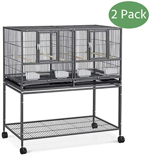 Hot Sale ๐ Mia's Pet Supply Aviary & Perches YAHEETECH 41.5" Stackable Divided Breeder Breeding Parakeet Bird Cage โ 9 Mia's Pet Supply Aviary & Perches YAHEETECH 41.5" Stackable Divided Breeder Breeding Parakeet Bird Cage