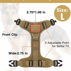 Mia's Pet Supply Tactical Dog Harness With Handle, Military Mesh Working Dog Harness Vest