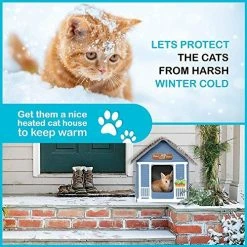 Mia's Pet Supply PETYELLA Cat Houses For Outdoor Cats - Heated Cat Bed