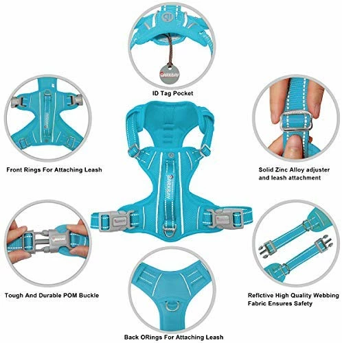 New 💯 Mia's Pet Supply No Pull 🐕 Dog Harness Front Clip Heavy Duty Reflective Easy Control Handle For Large 🐕 Dog Leashes And Harness ✨ 7 Mia's Pet Supply No Pull Dog Harness Front Clip Heavy Duty Reflective Easy Control Handle For Large Dog Leashes And Harness