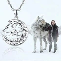 Best deal π Mia's Pet Supply TRISHULA Wolf Pendant Necklace Jewelry, Sterling Silver I Never Give Up Necklace π 9 Mia's Pet Supply TRISHULA Wolf Pendant Necklace Jewelry, Sterling Silver I Never Give Up Necklace