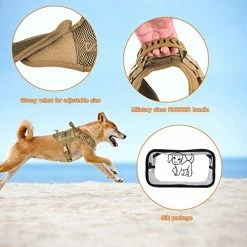 Mia's Pet Supply Tactical Dog Vest Harness, Outdoor Training Service Dog Vest Leashes And Harness
