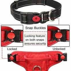 Mia's Pet Supply TIANYAO Large Red Dog Harness No Pull Reflective Oxford Material Soft Pet Vest Adjustable