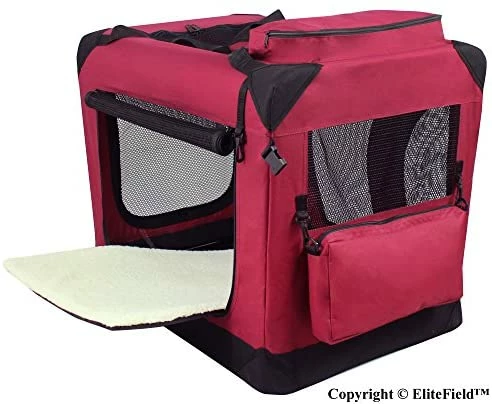 Buy 😉 Mia's Pet Supply EliteField 3-Door Folding Soft 🦮 Dog Crate, Indoor & Outdoor Pet Home Travel 🔔 3 Mia's Pet Supply EliteField 3-Door Folding Soft Dog Crate, Indoor & Outdoor Pet Home Travel