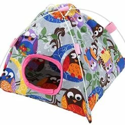 Mia's Pet Supply Aviary & Perches HEEPDD Bird Hammock, Cartoon Parrot Hanging Tent With Coral Mat Cage Decor For Pet