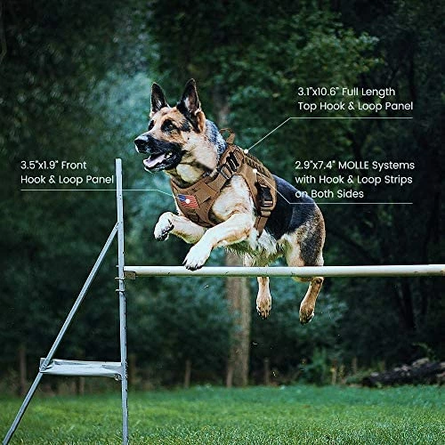 New 😍 Mia's Pet Supply Tactical 🐕 Dog Harness Vest No Pull With Handle Front Clip Military Training Harness Leashes And Harness 😉 3 Mia's Pet Supply Tactical Dog Harness Vest No Pull With Handle Front Clip Military Training Harness Leashes And Harness