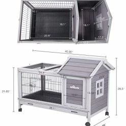 Cheapest π Mia's Pet Supply Aivituvin Rabbit Hutch Outdoor And Indoor On Wheels Rabbit Houses & Accessories β¨ 9 Mia's Pet Supply Aivituvin Rabbit Hutch Outdoor And Indoor On Wheels Rabbit Houses & Accessories
