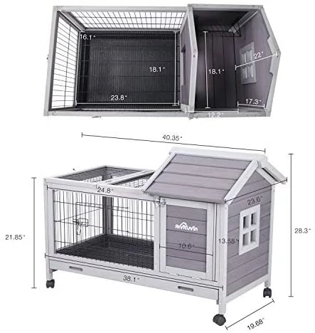 Cheapest π Mia's Pet Supply Aivituvin Rabbit Hutch Outdoor And Indoor On Wheels Rabbit Houses & Accessories β¨ 4 Mia's Pet Supply Aivituvin Rabbit Hutch Outdoor And Indoor On Wheels Rabbit Houses & Accessories