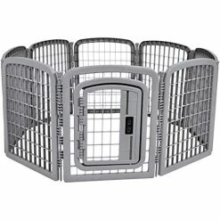 Mia's Pet Supply Plastic Pet Pen Fence Enclosure With Gate - Houses, Pens & Crates