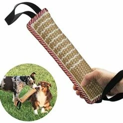 Mia's Pet Supply Dog Toys Dog Tug Toy |Tug Of War Dog Toy |Jute Bite Pillow With 2 Handles For Puppy Training