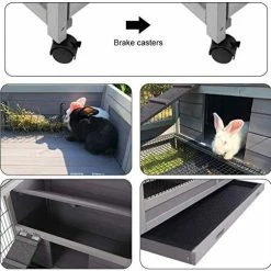 Mia's Pet Supply Rabbit Houses & Accessories Aivituvin Rabbit Hutch Indoor And Outdoor Bunny Cage