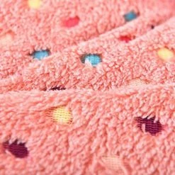 Mia's Pet Supply Cuddler Pet Bed, Pink Polka Dots Bedding