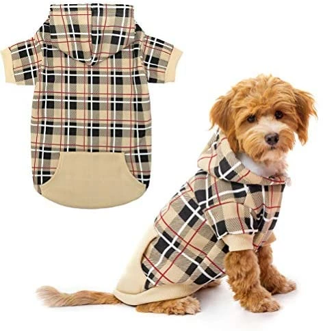 Cheap 🤩 Mia's Pet Supply EXPAWLORER Plaid 🐕 Dog Hoodie 😍 1 Mia's Pet Supply EXPAWLORER Plaid Dog Hoodie