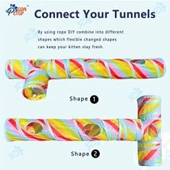 Mia's Pet Supply Cat Toys Cat Tunnel Toy And Cubes Combo, Cat Tunnels For Indoor Cats