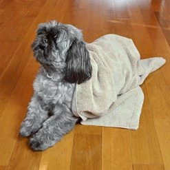 Mia's Pet Supply DII Bone Dry Microfiber Dog Bath Towel With Embroidered Paw Print Hygiene