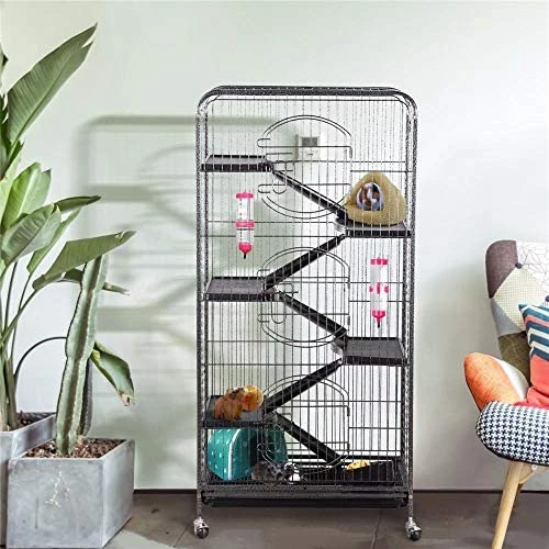 Cheapest ๐ Mia's Pet Supply Houses, Pens & Crates Yaheetech 52" 6 Level Metal Rabbit Cage With 3 Front Doors/Feeder/Wheels ๐ 7 Mia's Pet Supply Houses, Pens & Crates Yaheetech 52" 6 Level Metal Rabbit Cage With 3 Front Doors/Feeder/Wheels