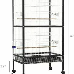 Brand new โ๏ธ Mia's Pet Supply PawHut 54" Rolling Flight Cage Extra Large Bird House Aviary & Perches ๐ 14 Mia's Pet Supply PawHut 54