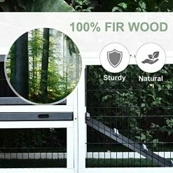 Mia's Pet Supply PawHut Solid Wood Rabbit Hutch