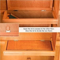 Mia's Pet Supply Rabbit Houses & Accessories 2 Story Outdoor Wooden Bunny Cage Rabbit Hutch