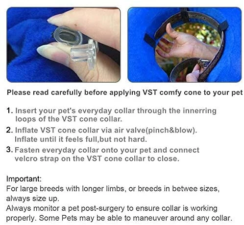 New 🎉 Mia's Pet Supply Apparel VST Comfortable Protective Inflatable Cone Collar 🎁 4 Mia's Pet Supply Apparel VST Comfortable Protective Inflatable Cone Collar