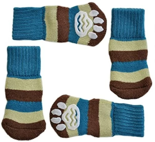 Best Sale ❤️ Mia's Pet Supply Apparel Posch Anti-Slip Knit 🧦 Socks For Pets With Traction Soles For Indoor 🥰 7 Mia's Pet Supply Apparel Posch Anti-Slip Knit Socks For Pets With Traction Soles For Indoor