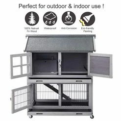 Mia's Pet Supply Aivituvin Rabbit Hutch Outdoor Indoor With Run