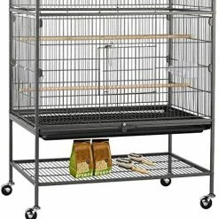Outlet 🔥 Mia's Pet Supply Aviary & Perches Topeakmart Wrought Iron Large Flight Parrot Bird Cage For Multiple Parakeets 🤩 12 Mia's Pet Supply Aviary & Perches Topeakmart Wrought Iron Large Flight Parrot Bird Cage For Multiple Parakeets
