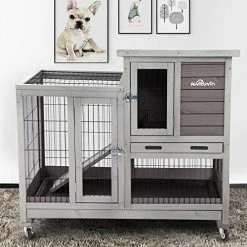 Mia's Pet Supply Rabbit Houses & Accessories Aivituvin Indoor And Outdoor Rabbit Hutch Wood House