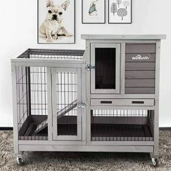 Mia's Pet Supply Rabbit Houses & Accessories Aivituvin Indoor And Outdoor Rabbit Hutch Wood House