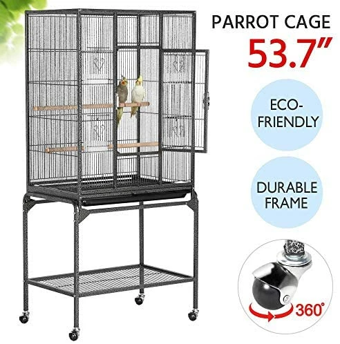 Cheapest 🥰 Mia's Pet Supply Aviary & Perches Yaheetech 54-inch Wrought Iron Standing Large Parrot Parakeet Flight Bird Cage ❤️ 1 Mia's Pet Supply Aviary & Perches Yaheetech 54-inch Wrought Iron Standing Large Parrot Parakeet Flight Bird Cage