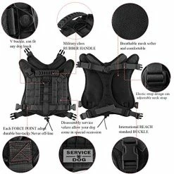 Mia's Pet Supply Leashes And Harness Tactical Service Dog Vest Harness