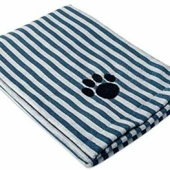 Mia's Pet Supply DII Bone Dry Microfiber Dog Bath Towel With Embroidered Paw Print Hygiene