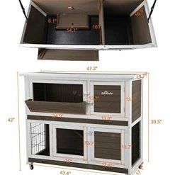 Mia's Pet Supply Aivituvin Rabbit Hutch Indoor 47