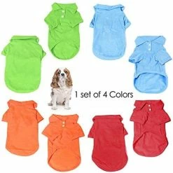 Outlet โ Mia's Pet Supply KINGMAS 4 Pack ๐ถ Dog ๐ Shirts Pet Puppy T-Shirt Clothes Outfit Apparel ๐งฅ Coats Tops ๐ 11 Mia's Pet Supply KINGMAS 4 Pack Dog Shirts Pet Puppy T-Shirt Clothes Outfit Apparel Coats Tops