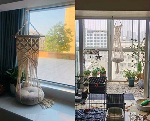 Buy ๐ Mia's Pet Supply Macrame Cat Hammock With Catnip Cushion And Hanging Kit Cat Toys ๐ 2 Mia's Pet Supply Macrame Cat Hammock With Catnip Cushion And Hanging Kit Cat Toys