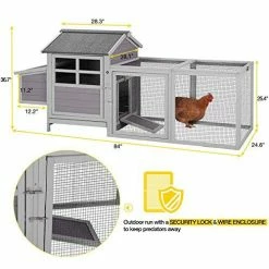 Mia's Pet Supply Chicken Coop Cages Chicken Coop Large Hen House Poultry Cage With Run